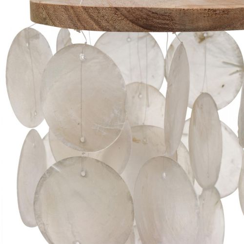 Floristik24 Capiz windgong hangende decoratie schelpen parelmoer Ø12cm 37cm