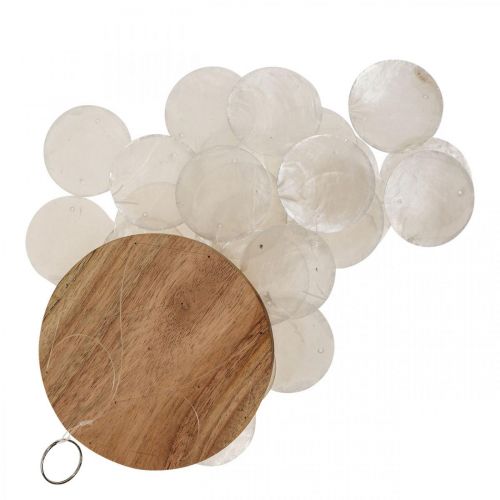 Floristik24 Capiz windgong hangende decoratie schelpen parelmoer Ø12cm 37cm