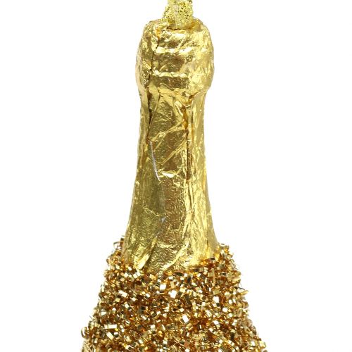 Artikel Champagnefles om licht goud op te hangen 13,5 cm