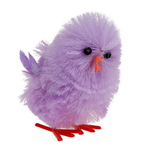 Floristik24 Chenille Chick Paaskuiken Paars, Roze Lentedecoratie 10st