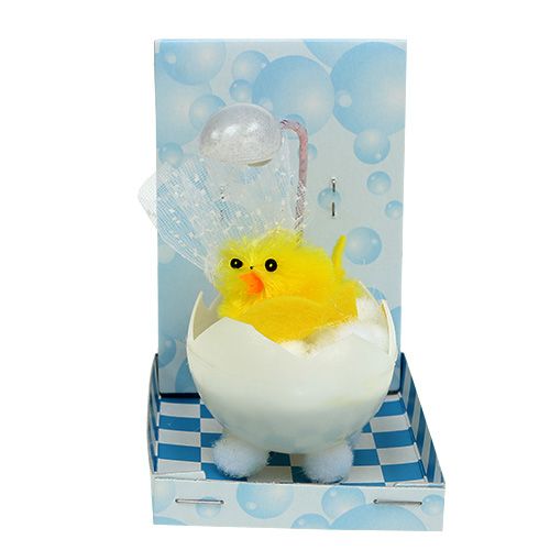 Floristik24 Chenille-kuiken in de badkamer 8,5 cm geel