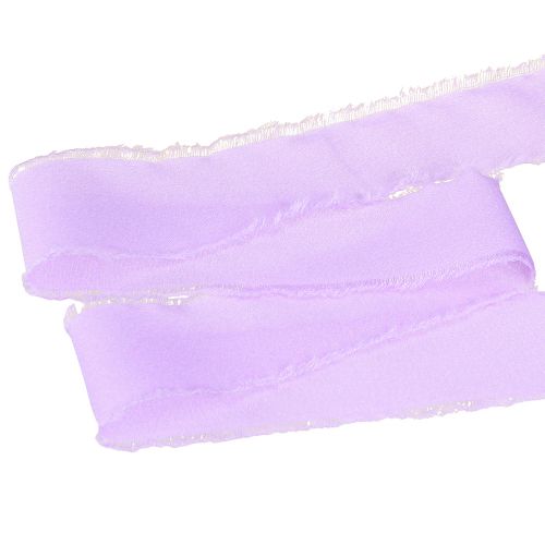 Artikel Chiffon lint lila stoffen lint met franjes chiffon 40mm 15m