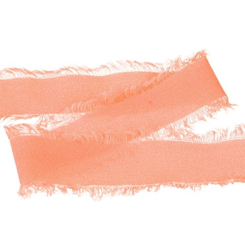 Artikel Chiffon lint oranje pastel stof lint franjes 40mm 15m