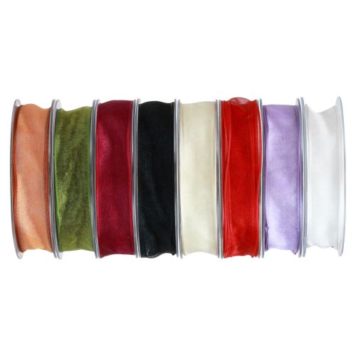 Chiffonlint organzalint 25mm 20m diverse kleuren