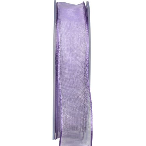 Chiffon lint organza lint organza paars 25mm 20m