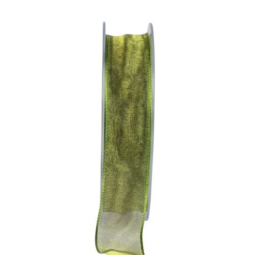 Artikel Chiffonlint organzalint sierlint organza groen 15mm 20m
