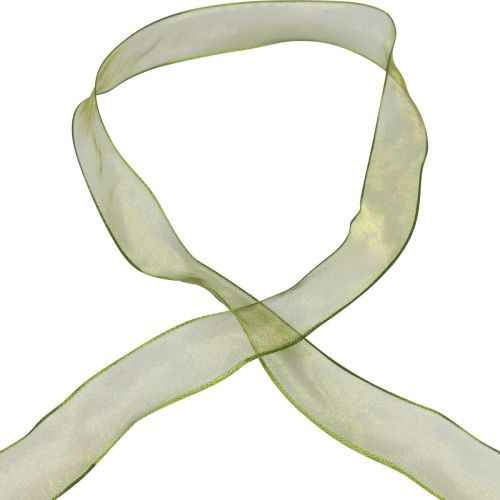 Artikel Chiffonlint organzalint sierlint organza groen 15mm 20m