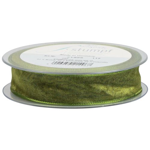 Floristik24 Chiffonlint organzalint sierlint organza groen 25mm 20m