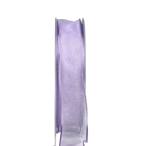 Floristik24 Chiffonlint organzalint decoratief lint organza paars 15mm 20m