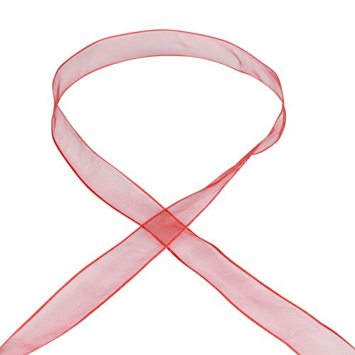 Artikel Chiffon lint organza lint decoratief lint organza rood 15mm 20m