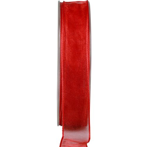 Artikel Chiffonlint organzalint decoratief lint organza rood 25mm 20m