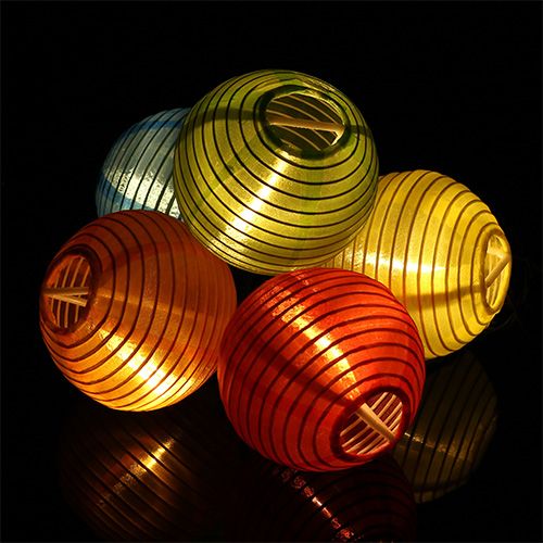 Artikel Chinese lantaarns met 20 LED&#39;s kleurrijke 9.5m