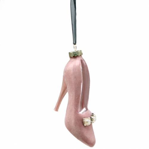 Floristik24 Kerstboomhanger pumps oudroze 11cm 2st