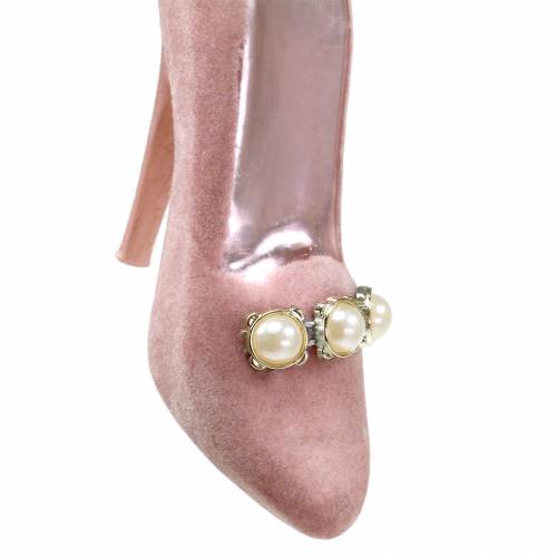 Floristik24 Kerstboomhanger pumps oudroze 11cm 2st