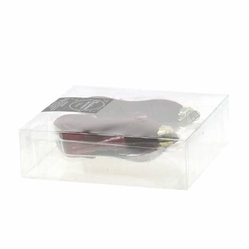 Floristik24 Kerstboompompen Bordeaux 11cm 2st
