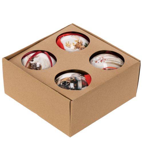 Kerstbal met hertenmotief en