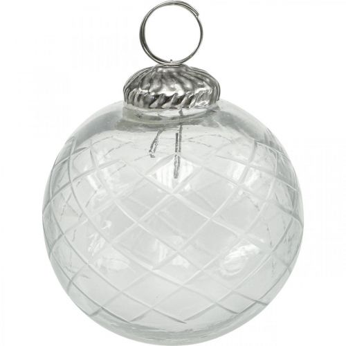 Artikel Kerstballen, Kerstballen transparant Ø7.5cm 3st