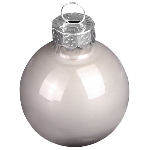 Floristik24 Kerstboomballen van glas groen parelmoer grijs Ø5cm 24 st