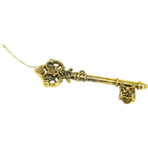Floristik24 Kerstboom ornamenten deco sleutel goud H14.5cm 12st