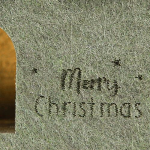 Artikel Kerstboomdecoratie vilten decoratie huis groen H12,5cm 2 st