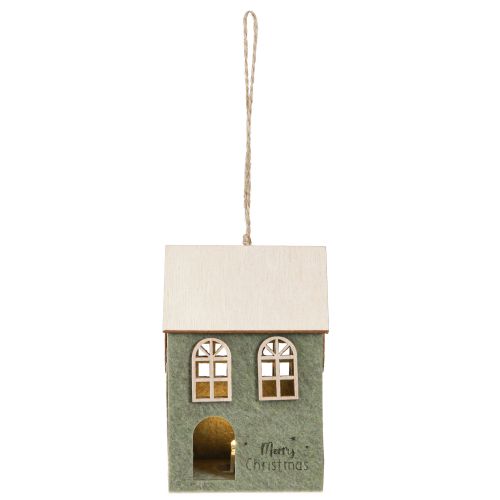 Artikel Kerstboomdecoratie vilten decoratie huis groen H12,5cm 2 st