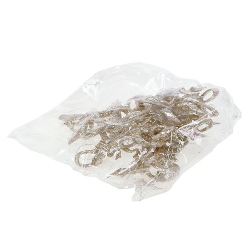 Floristik24 Kerstboomdecoraties strik 9cm met glitter goud 12st