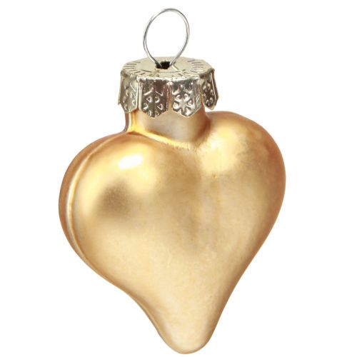 Artikel Kerstboomversiering Kersthartjes goud 3cm 24 st