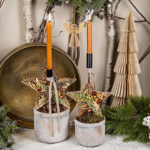 Artikel Kerstboomversiering, Adventversiering, sterhangers goud B30cm 4 st
