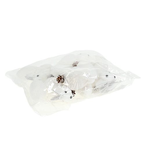 Floristik24 Kerstboomdecoraties eekhoorn wit 7cm 6st