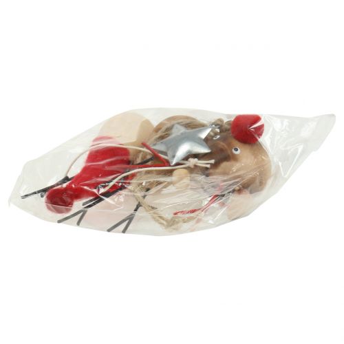 Floristik24 Kerstboomdecoraties eland 8-10cm 3st