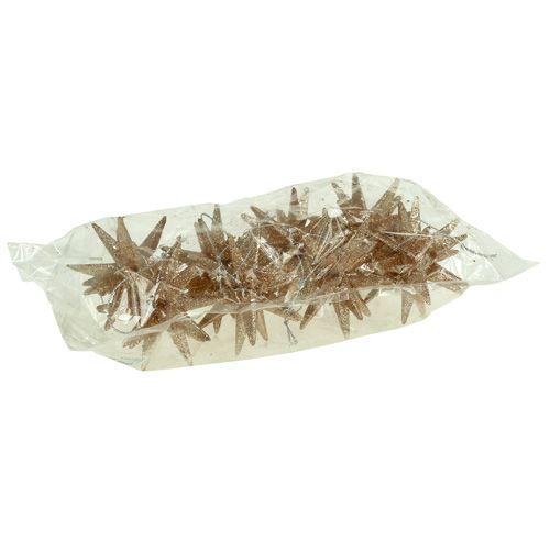 Floristik24 Kerstboomversiering glitter sterren 7.5cm 8st goud