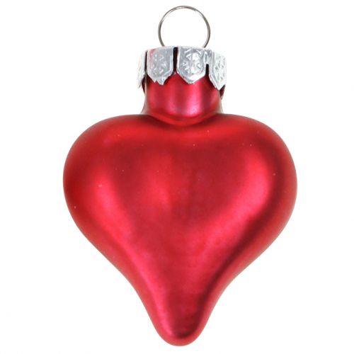 Artikel Kerstboomdecoratie hartjes rood 3cm 22st
