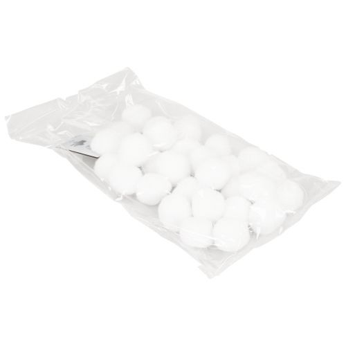 Floristik24 Kerstboomdecoratie sneeuwbalslinger decoratie wit 185cm