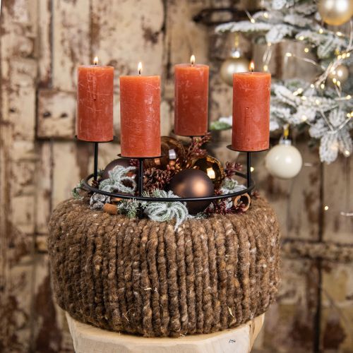 Floristik24 Kerstballen, boomdecoratiemix, mini kerstboomballen bruin H4,5cm Ø4cm echt glas 24 st