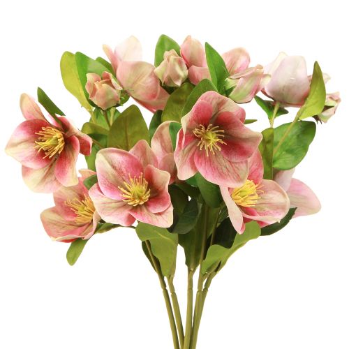 Artikel Elegant boeket roze kerstrozen – 35 cm 6 st.