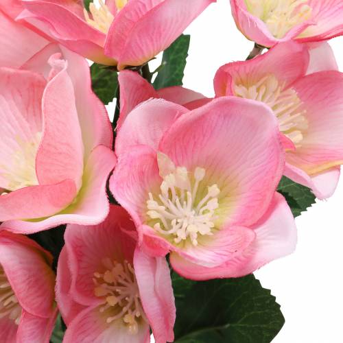 Floristik24 Boeket kerstrozen roze 29cm 4 stuks