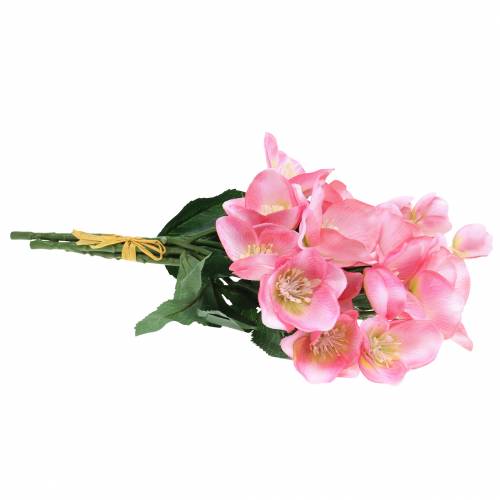 Floristik24 Boeket kerstrozen roze 29cm 4 stuks