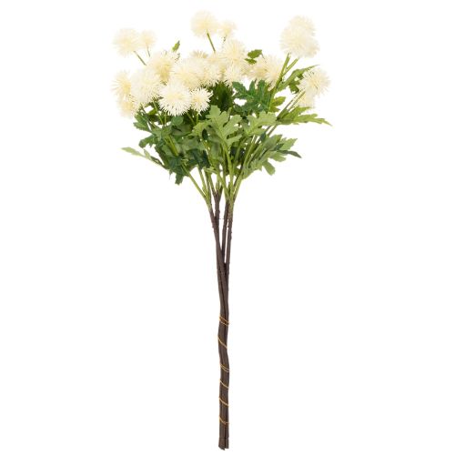 Kunstmatige chrysanten, crèmewitte bos, decoratieve tak, groot 56 cm, 4 stuks | Floristik24.nl