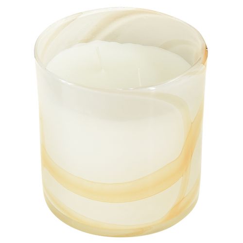 Artikel Citronella kaars geurkaars in wit glas Ø12cm H12,5cm