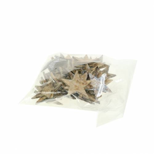 Artikel Kokosster wit grijs 5cm 50st Advent stars scatter decoratie