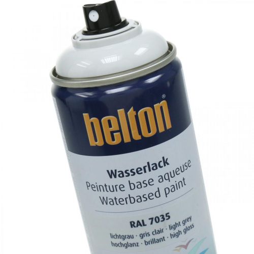 Artikel Belton vrije verf op waterbasis grijs hoogglans spray lichtgrijs 400ml