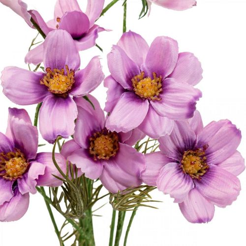 Artikel Cosmea sieradenmand paars kunstbloemen zomer 51cm 3st
