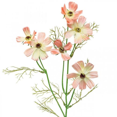 Floristik24 Cosmea sieradenmand Perzik kunstbloemen zomerbloemen 61cm