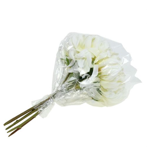 Floristik24 Decoratief chrysantenboeket wit 28cm 6 st