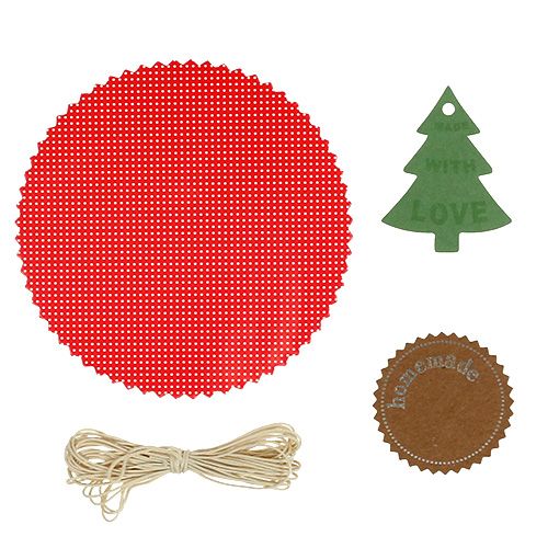 DIY decoratieset voor jampot met koord 48 stuks