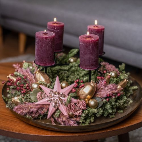 DIY doos Adventskrans rood moderne droge krans Advent Ø34cm