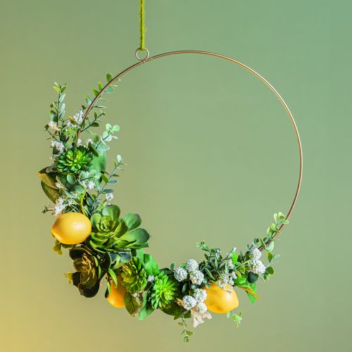 Floristik24 DIY doosdecoratiering met citroendecoratie om op te hangen Ø40cm
