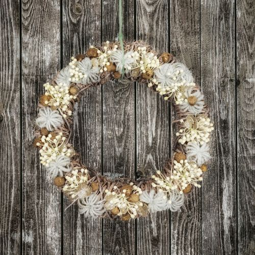 Floristik24 DIY doosdeurkrans Adventdecoratiekrans Kerstkrans Ø38cm
