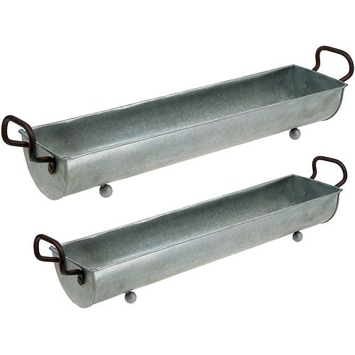 Gootplanter zink 70cm, 59cm 2st