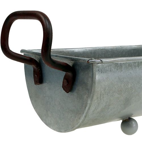 Floristik24 Gootplanter zink 70cm, 59cm 2st